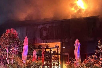 Incendio en Restaurante Cara de Vaca en San Pedro