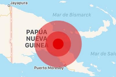 Terremoto en Papúa Nueva Guinea de 7.2 de magnitud